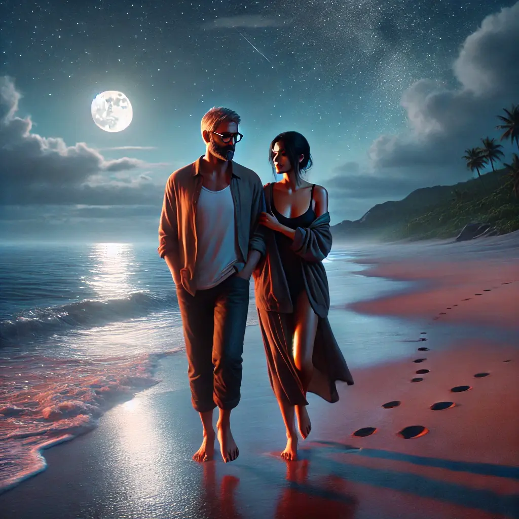 Tippi und Tony am Strand von Mustique