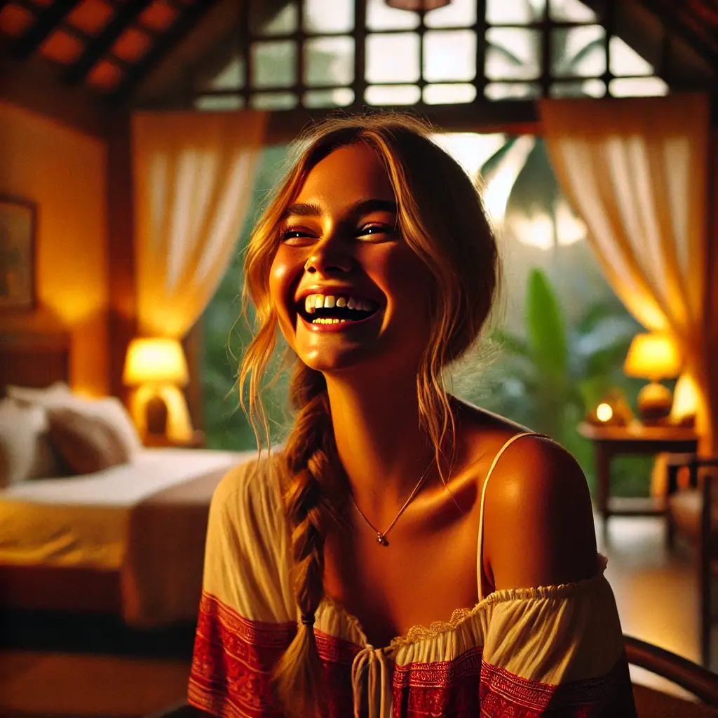 im Schlafzimmer - Lucy im Bett 