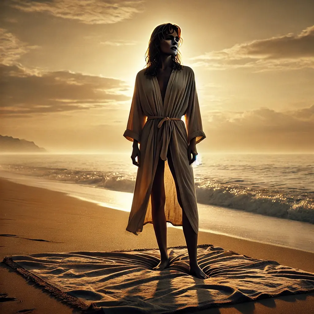 Doris van Wolfen (26) am Strand