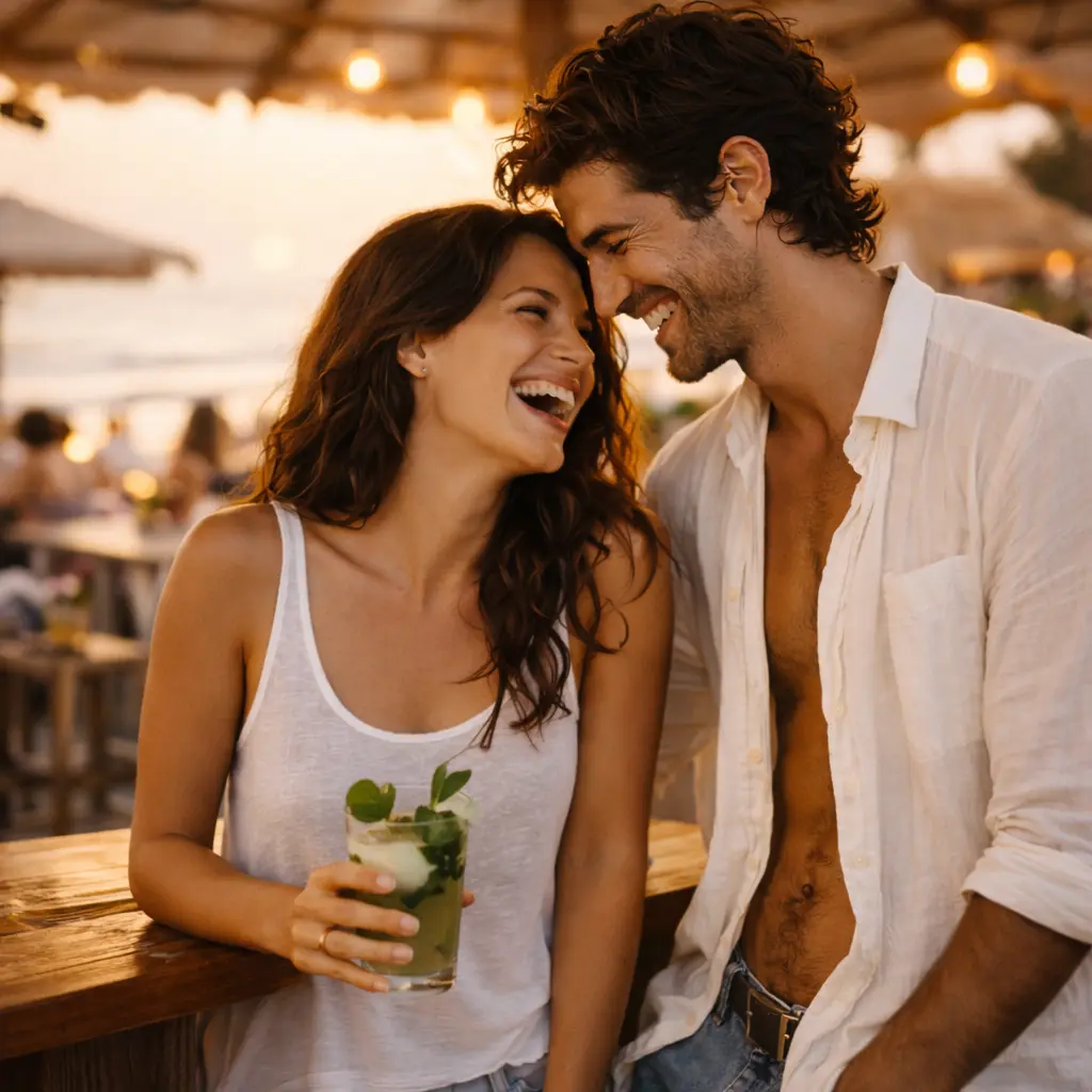 Tippi mit Nico an der Strandbar